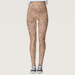 Leggings Or rose de parties scintillantes brillantes