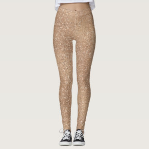 Leggings Or rose de parties scintillantes brillantes