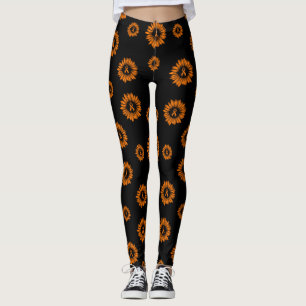 Leggings Orange Daisy...RSD/CRPS