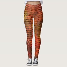 Leggings Orange Dragon Scales