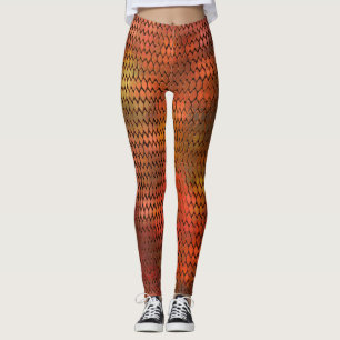 Leggings Orange Dragon Scales
