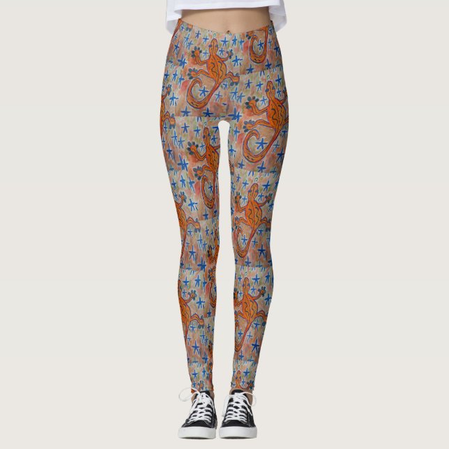 Leggings Orange Gecko (Devant)
