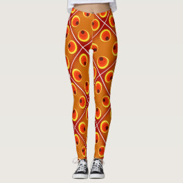 Leggings Orange rétro des années 1970