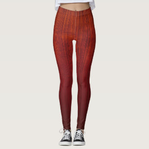 Leggings Orange Rouge ombre rayé rustique