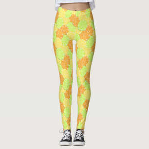 Leggings oranges citrons citron vert agrumes nature fraîche