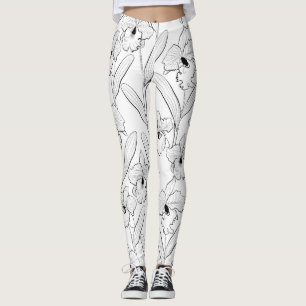 Leggings Orchidée, Cattleya, croquis