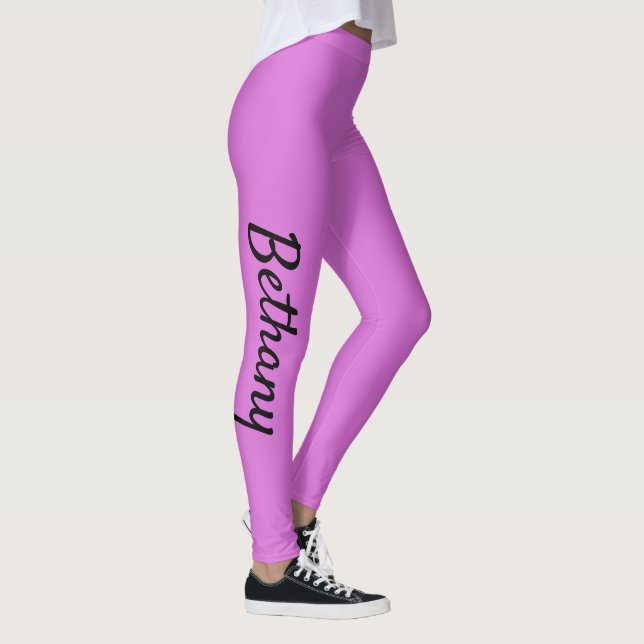 Leggings Orchidée personnalisée XS (0-2) à XL (16) (Droite)