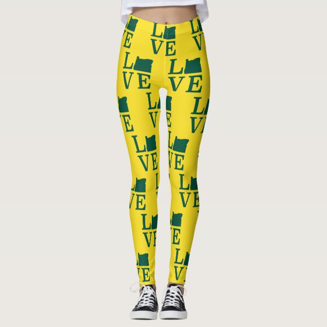 Leggings Oregon LOVE Green (Devant)
