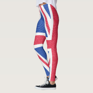 Leggings Original cross-stitch design Union Jack