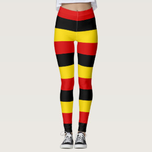 Leggings Ouganda Couleurs du drapeau national Horizontal