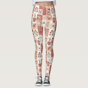 Leggings Ourson Mignon - Douce Forêt de Bois en Pastel (6)