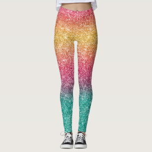 Leggings Paillettes Arc-en-ciel