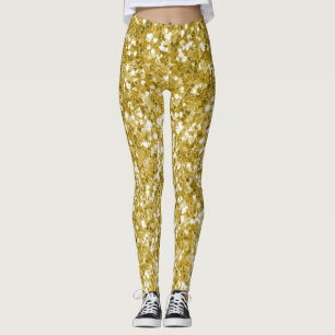Leggings Paillettes dorées glamour