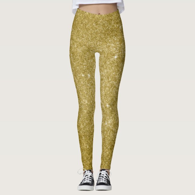Leggings Paillettes or glamour doré (Devant)