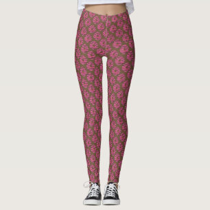 Leggings Pain de crème glacée aux fraises rose