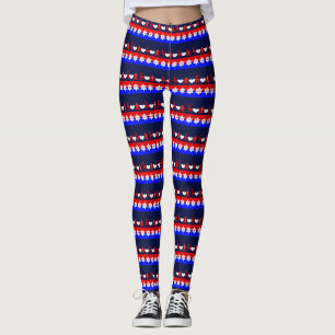 Leggings Pain d'épices Hommes Snowflakes Coeurs Amusants M