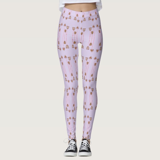 Leggings Pain d'épices, Noël Ornements (Devant)