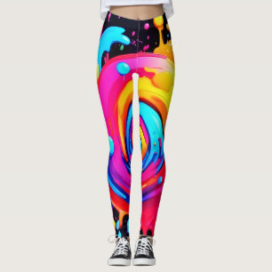 Leggings Paint arc-en-ciel