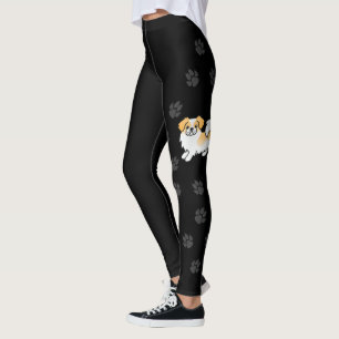 Leggings Paire Tibétain Couleur Espagnol Cute Chien & Paws