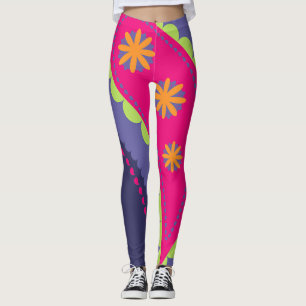Leggings Paisley violet rose