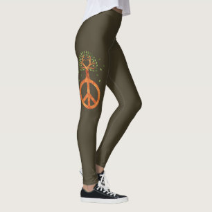 Leggings Paix pour les arbres - Fleur de pouvoir cœur 1