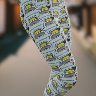 Leggings Pale Aqua Figaro Voiture Motif Figarations Leggati