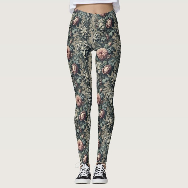 Leggings Pale Purge - gothique victorien (Devant)
