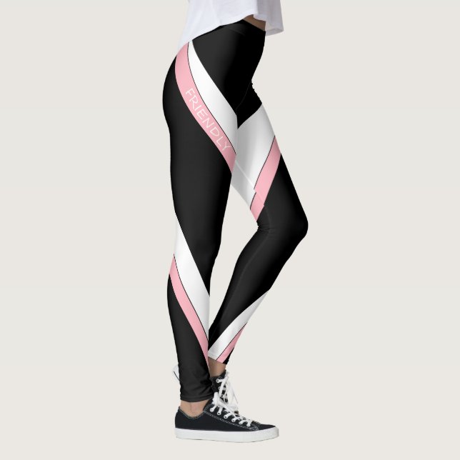 Leggings Palisade conçoit un flux de ruban rose convivial (Droite)