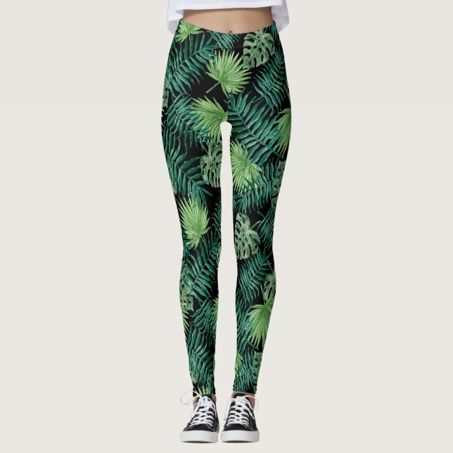 Leggings Palmette tropicale (Devant)