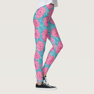 Leggings Palmettes et guêtres tropicales de fleurs