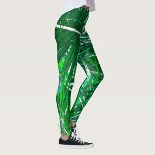 Leggings Palmier vert plante pastel feuille