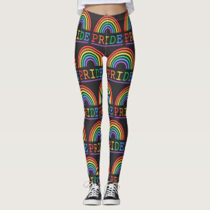 Leggings Panneau Neon Motif Rainbow Pride