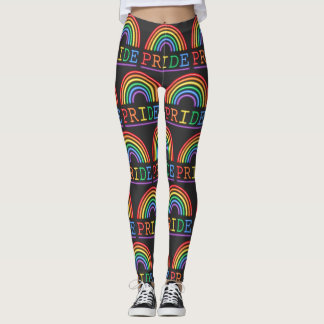Leggings Panneau Neon Motif Rainbow Pride