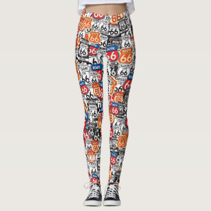Leggings Panneaux routiers de l'itinéraire 66