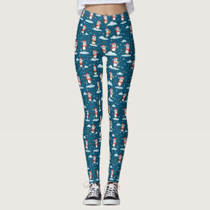 Leggings Pantalon de pyjama de Noël Pingouin - PJs sarcelle