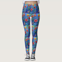 Pantalon de yoga champ de fleurs