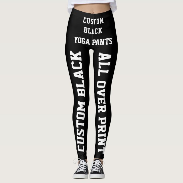 Leggings PANTALON de YOGA fait sur commande d'IMPRESSION de (Devant)