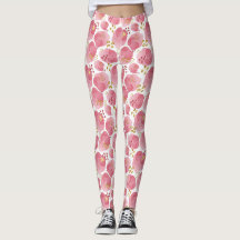 Pantalon de yoga imprimé rose et or bleu