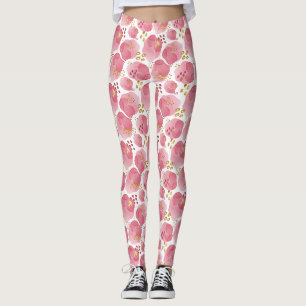 Leggings Pantalon de yoga imprimé rose et or bleu