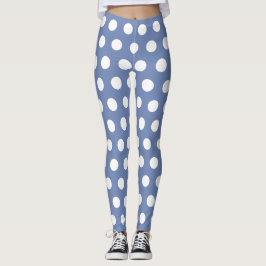 Leggings Pantalon de Yoga rétro à points blancs violets