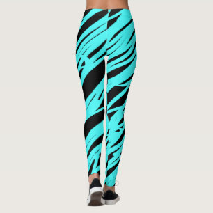 Leggings Pantalons de yoga à courant noir et bleu