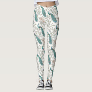 Leggings Paon Élégant Floral Vintage (4)