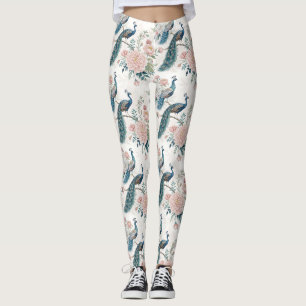 Leggings Paon Élégant Floral Vintage (8)