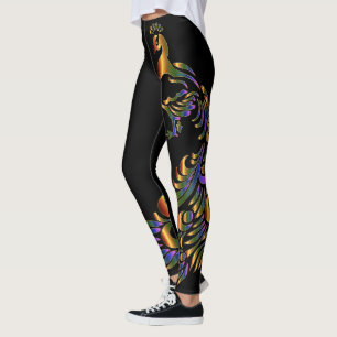 Leggings Paon métallique
