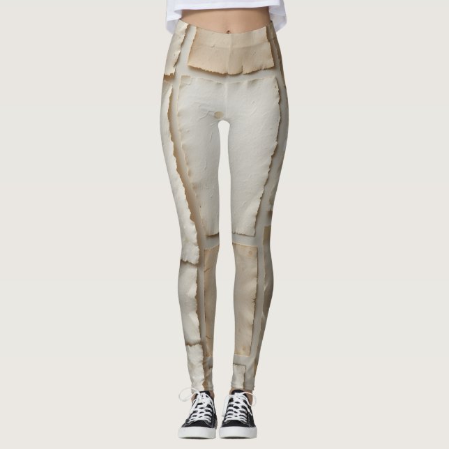 Leggings Papier artisanal texturé plat (Devant)