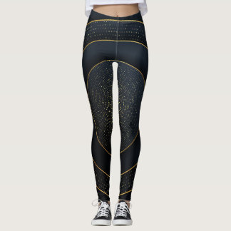 Leggings Papier de luxe coupé : Golden Gradient.