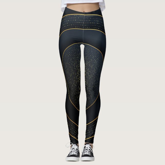 Leggings Papier de luxe coupé : Golden Gradient. (Devant)