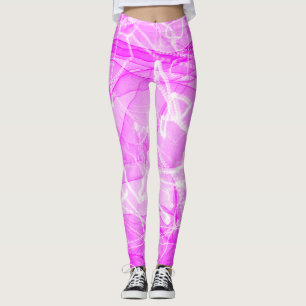 Leggings Papier numérique rose marbre