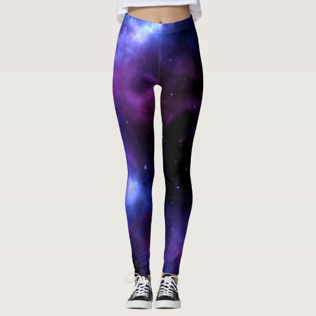 Leggings Papier peint de galaxie magique (Devant)