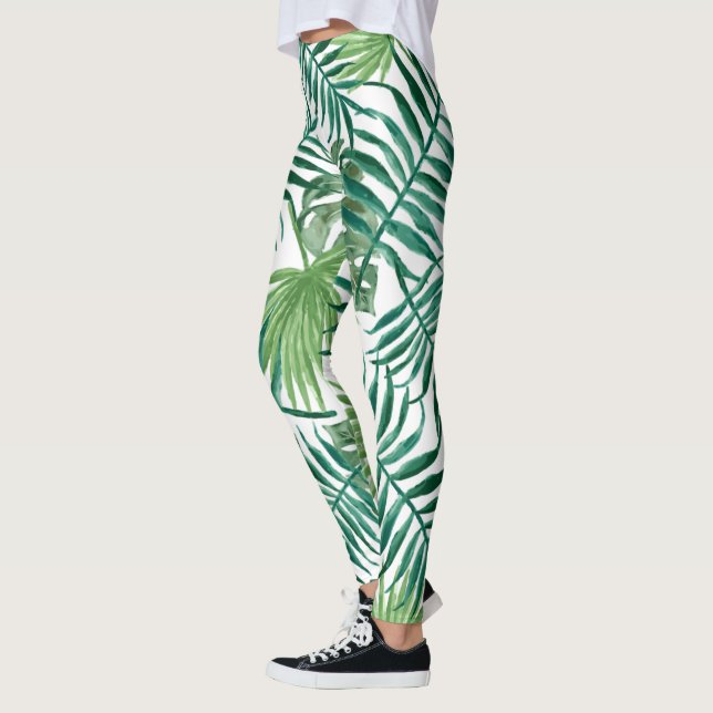 Leggings Papier peint Plante vert (Gauche)